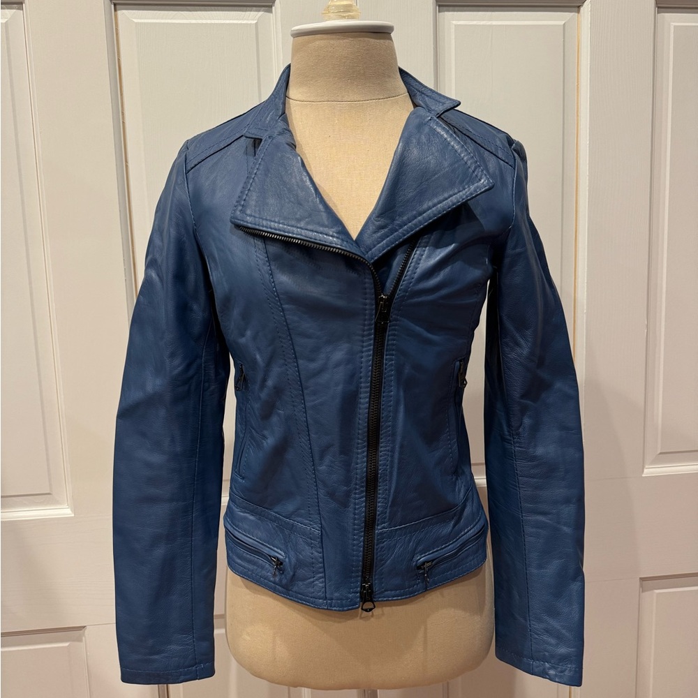 Vera Pelle Blue Teddy Jacket